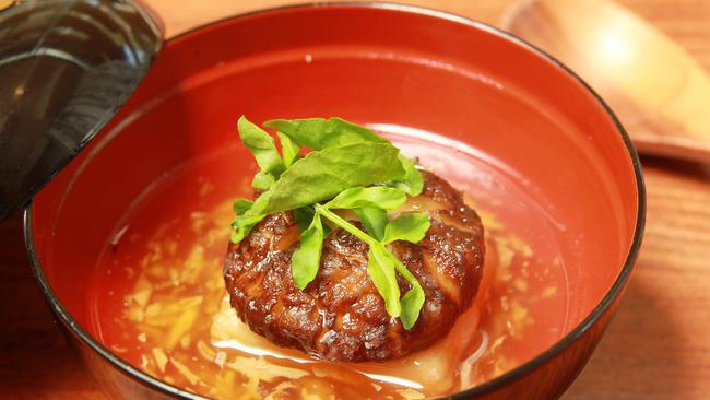 Tofu with shiitake mushroom at Kappo. Picture: Janine Estgate