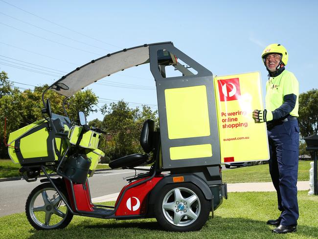 The mopeds have lockup compartments for packages. Picture: Tim Hunter