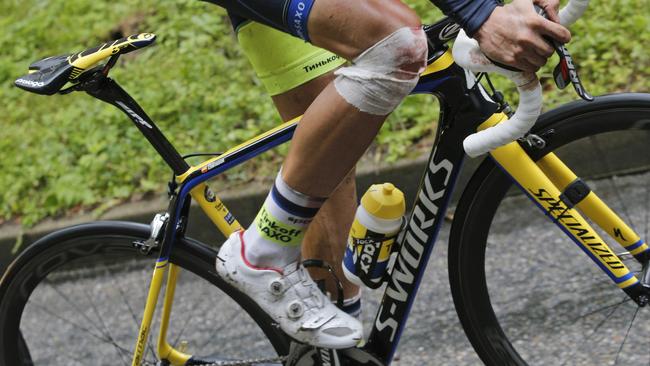 Alberto Contador's Specalized bike is worth upwards of $12,000.