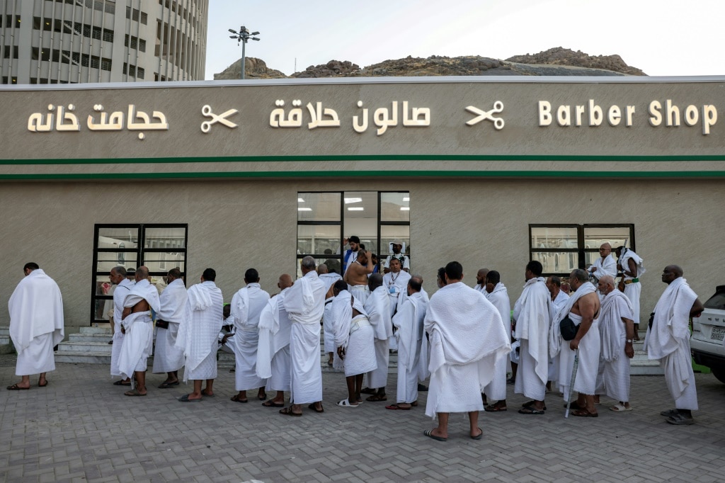 Inside Saudi’s hajj-only barbershop, shaving thousands of heads in a day