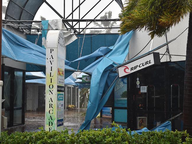 Shops have been trashed on the main street of Airlie Beach. Picture: Alix Sweeney