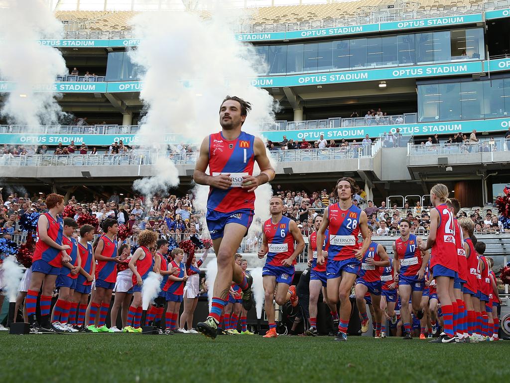 Aaron Black playing for West Perth in the 2018 WAFL Grand Final. Picture: Paul Kane/Getty Images