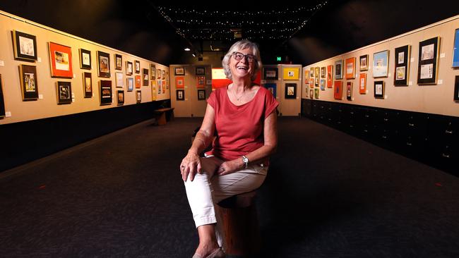 National Cartoon Gallery director Margaret Cameron in the bunker. Picture: Nathan Edwards.