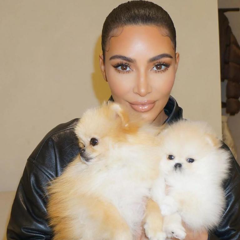 The Pomeranians haven’t been seen on social since. Picture: kimkardashian/Instagram