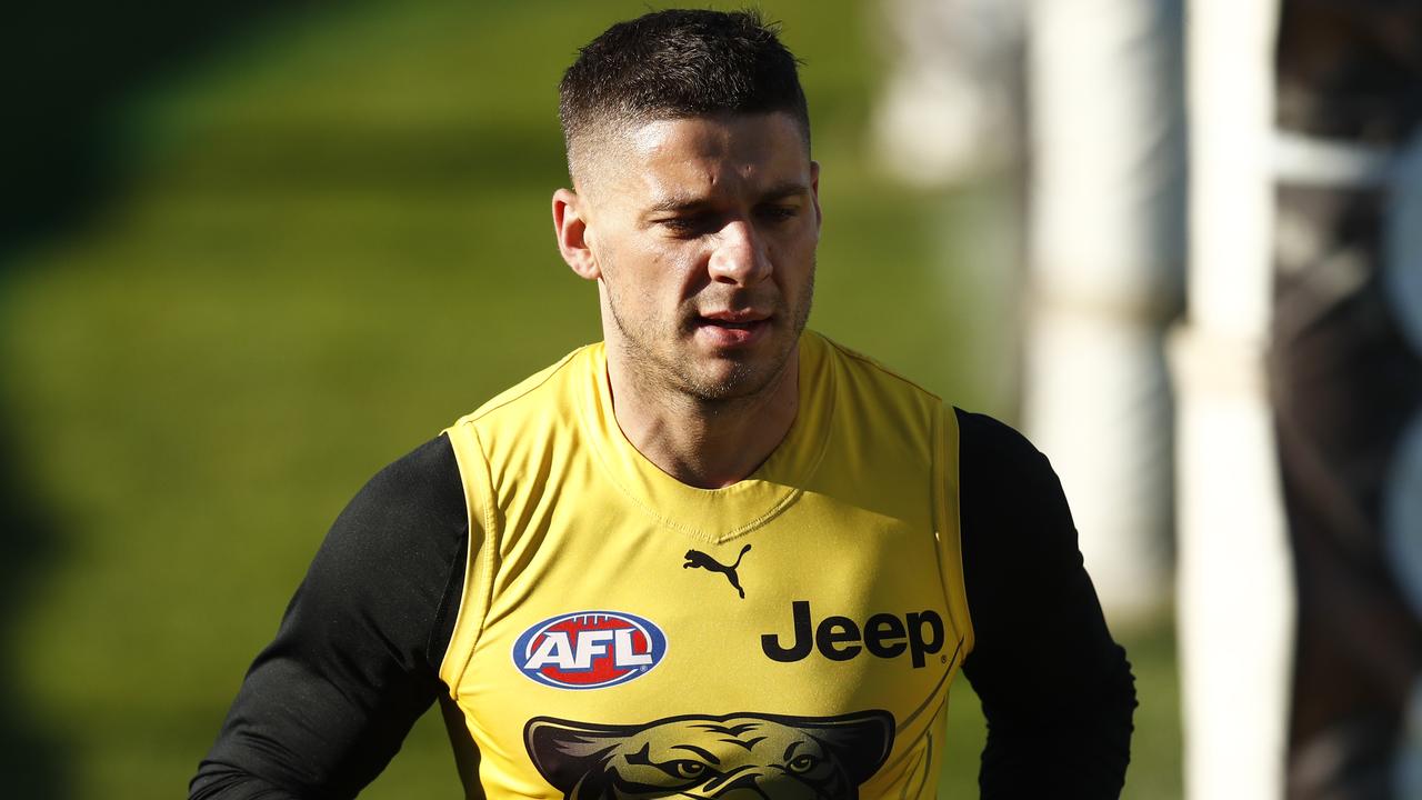 Dion Prestia may need to be managed through the VFL after another hamstring tweak. Picture: Darrian Traynor/Getty Images