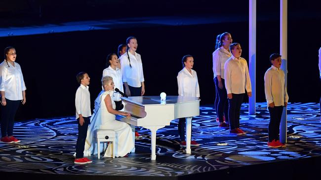 Katie Noonan’s role in the Opening Ceremony for the Gold Coast 2018 Commonwealth Games is coming under increasing scrutiny. Picture: Dan Mullan/Getty Images