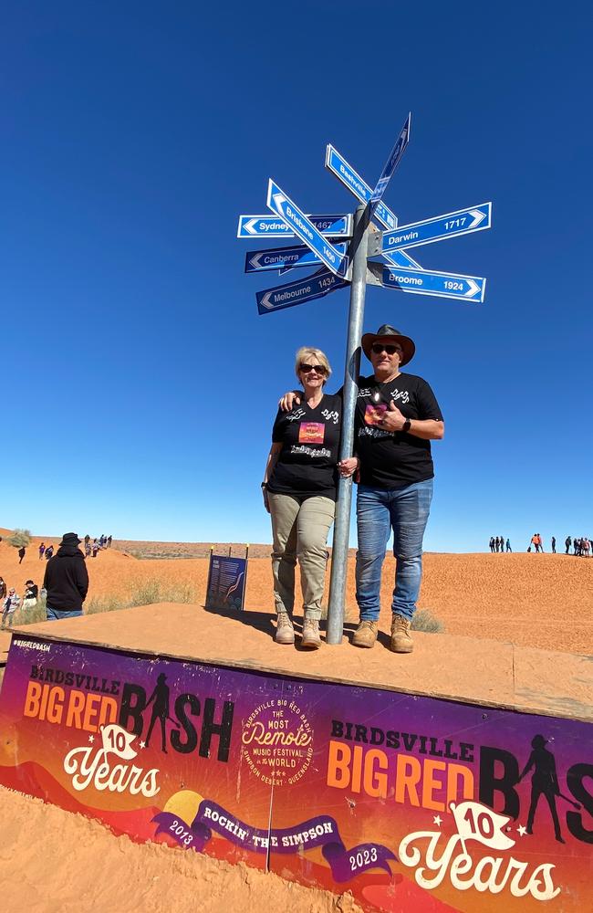 Just weeks after Tracey and Mark Bunworth posed for this picture at the Big Red Bash, Tracey tragically died. Picture: Supplied