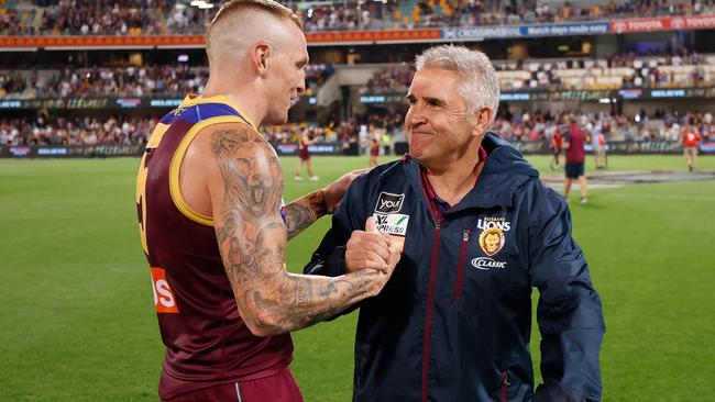 Chris Fagan this week faces his former right hand man David Noble, coach of North Melbourne. Picture: Getty