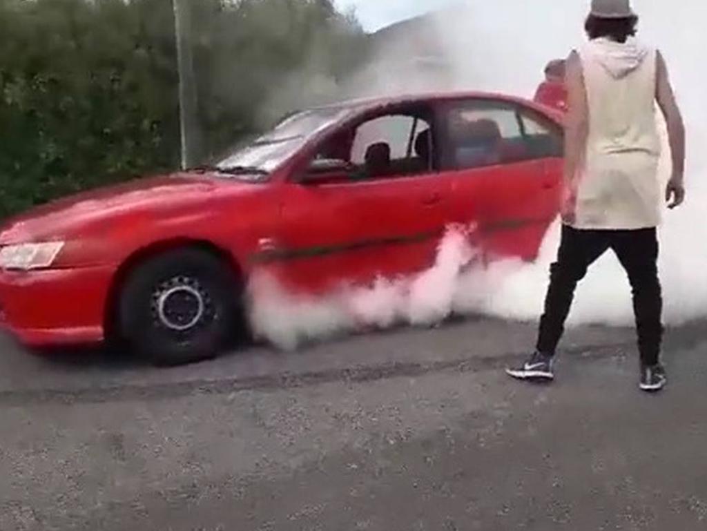 The New Zealand mum performed a burnout. Picture: New Zealand Herald