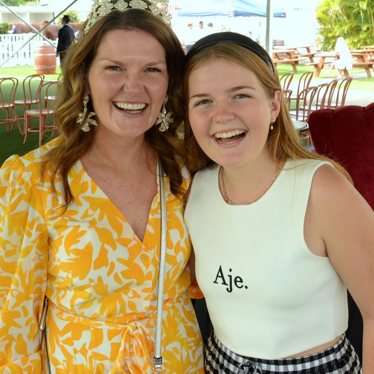 Carolyn and Stella Waller at Gold Coast Cup at the Gold Coast Cup at Gold Coast Turf Club, Bundall on Saturday, May 7. Picture: Regina King