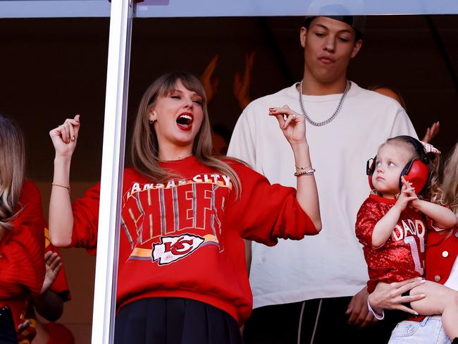 Swift cheers the Chiefs on. Picture: David Eulitt/Getty Images