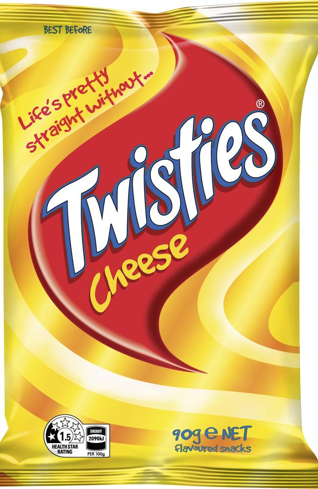 Twisties are now at 90g.