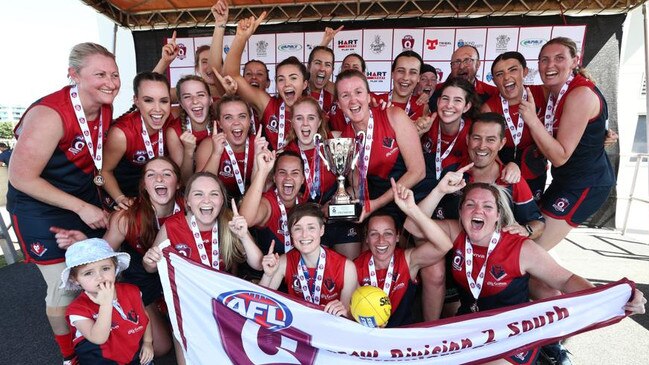 Surfers Paradise after their QFAW Division 2 South grand final win over Mt Gravatt. Picture: JASON O'BRIEN