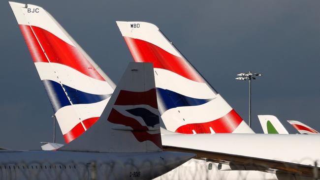 British Airways aircraft at Terminal 5 of London Heathrow Airport. Picture: Dennis / AFP