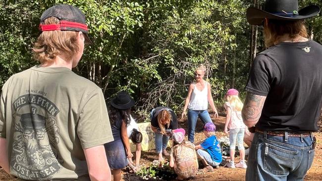 On the anniversary of his death, Matthew Makinson's family placed a homegrown garden on his grave. Photo: Contributed