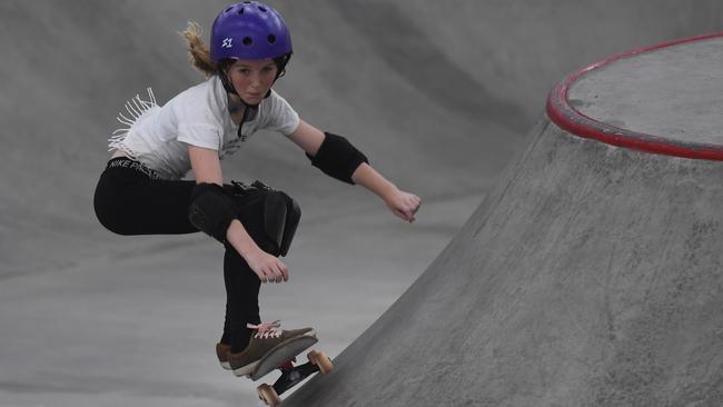 Skateboarder Charlotte Heath will miss Tokyo after testing positive to Covid. Picture: Getty Images