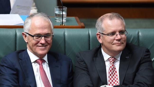 Considering options ... Australian Prime Minister Malcolm Turnbull and Treasurer Scott Morrison. Picture: AAP Image/Lukas Coch