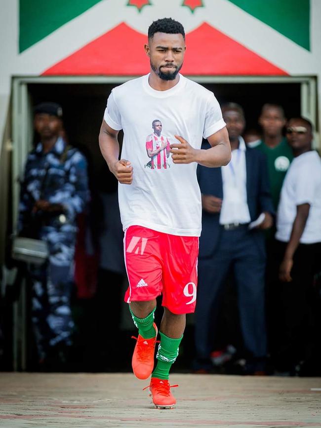 SA-raised Elvis Kamsoba with the Burundi national team. Picture: Supplied