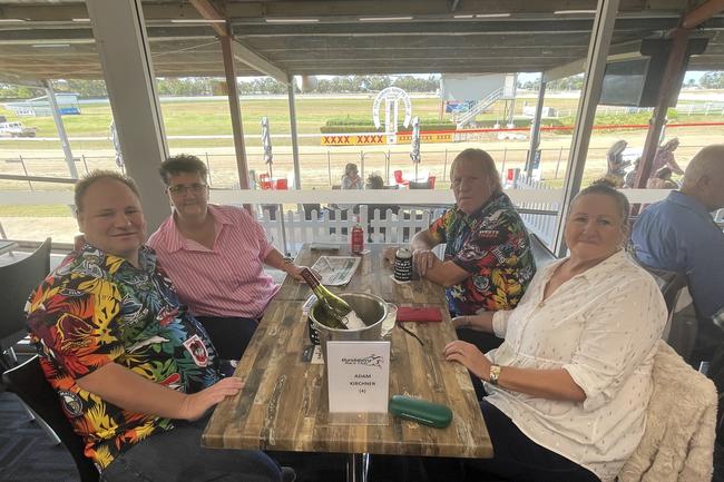 Adam Kirchner, Lenice Richter, Dale Kirchner and Yvonne Kirchner enjoyed the Bundaberg Toyota Race Day on Saturday, May 13.