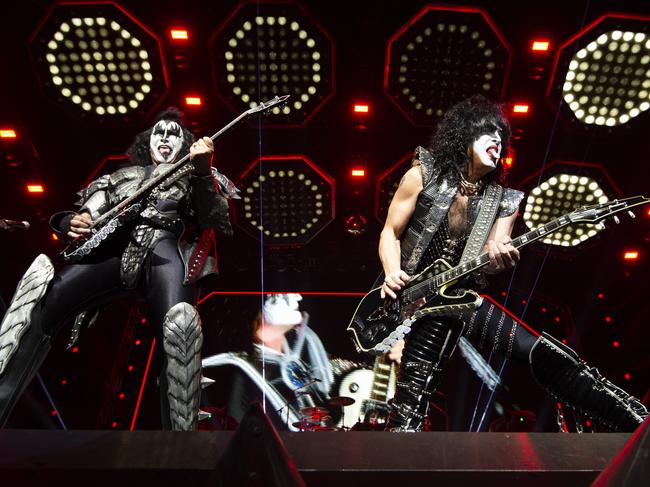 KISS play the first of two nights at Sydney’s Qudos Bank Arena. Picture: Monique Harmer