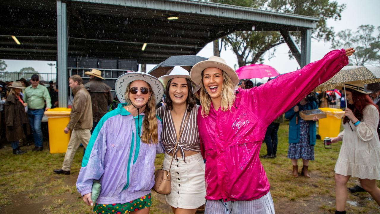 Sophie, Sarah and Nicole at the 2022 Burrandowan Picnic Races. Picture: Dominic Elsome