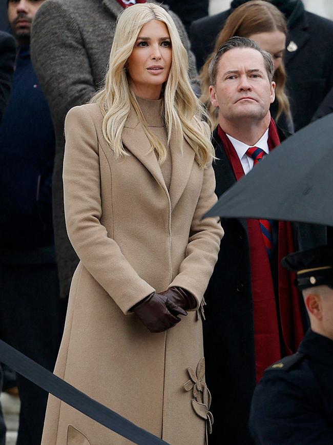 Ivanka Trump in an all-camel outfit at Arlington National Cemetery on January 19. Picture: Anna Moneymaker/Getty Images North America/Getty Images via AFP