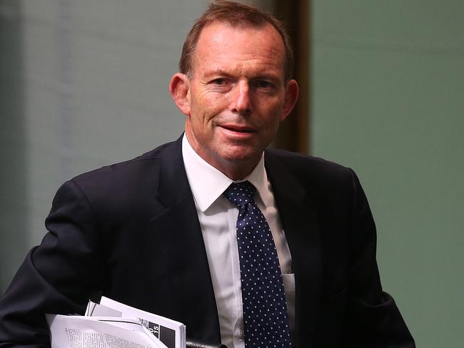 Tony Abbott after Question Time in the House of Representatives Chamber, Parliament House in Canberra. Picture Kym Smith