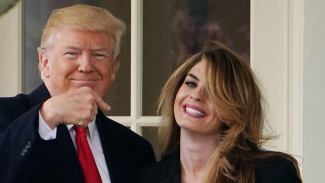 Hope Hicks with Trump in 2018. Picture: Mandel NGAN/AFP