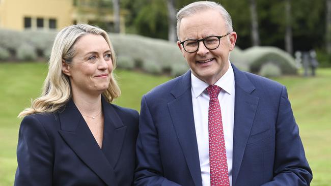 Prime Minister Anthony Albanese proposed on Valentine’s Day to Jodie Haydon. Picture: NCA NewsWire / Martin Ollman