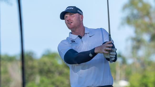 New South Welshman Lincoln Tighe practising at Palmerston Golf and Country Club the day before the NT PGA Championship. Picture: Taylah Somerville