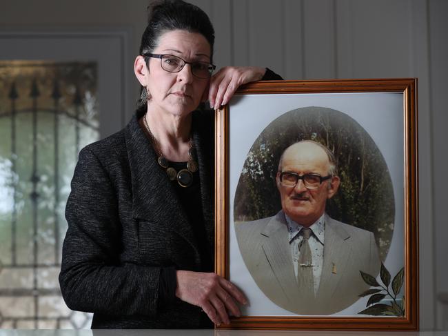 Noleen Hausler taped a nurse abusing her dad, Clarence, in a nursing home by secretly filming him. Picture: Tait Schmaal