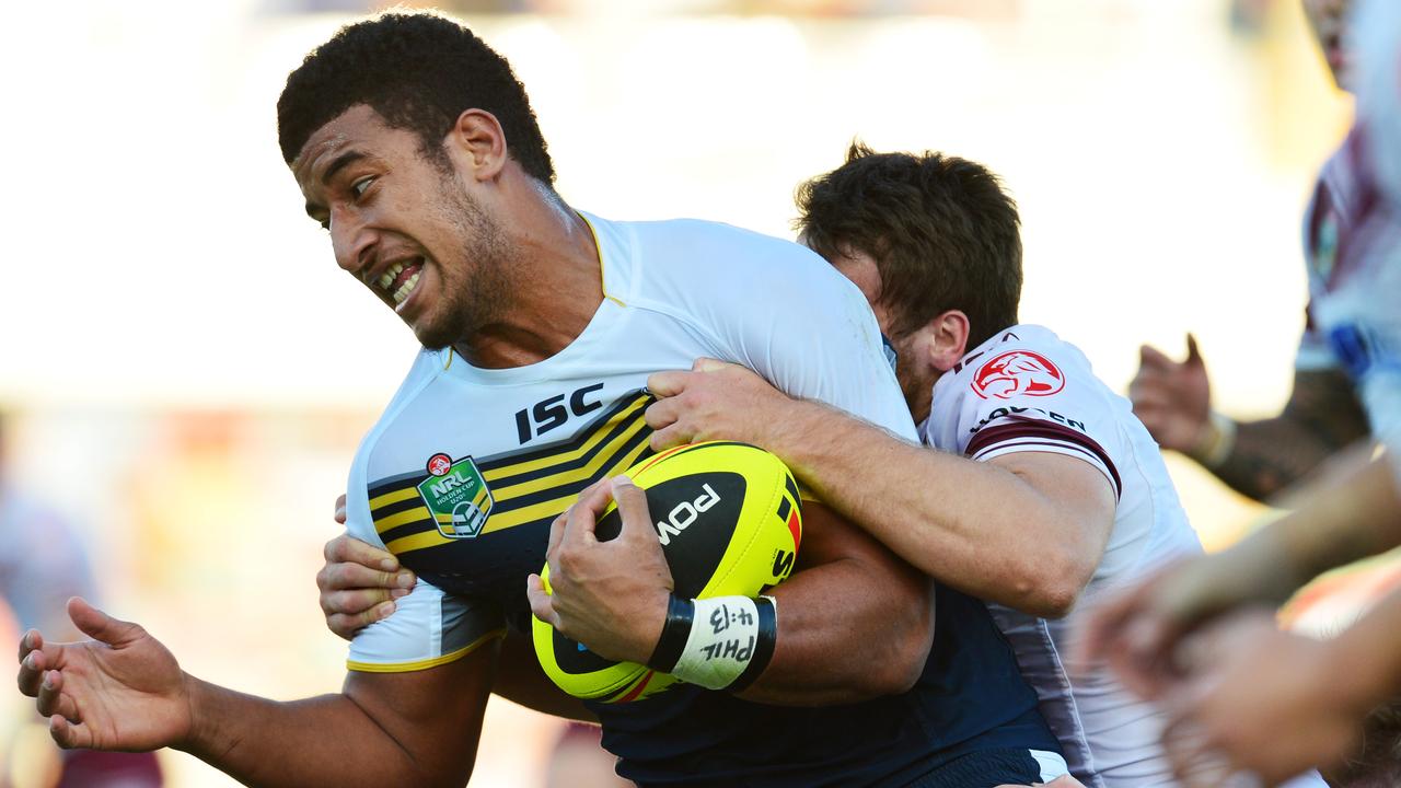 Viliame Kikau in action for the Cowboys