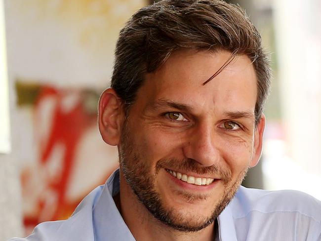 26/11/2017: QLD State Greens candidate for the seat of Maiwar,  Michael Berkman, with his partner Daile Kelleher at a coffee shop in Toowong, Brisbane. Berkman looks set to upset the sitting member Scott Emerson and take his seat . Lyndon Mechielsen/The Australian