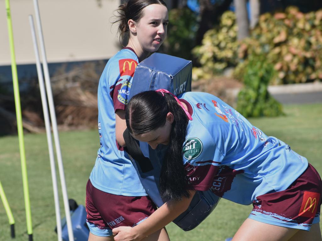 CQ Capras under-17 girls squad at pre-season training at Emmaus College, Rockhampton, on January 18, 2025.