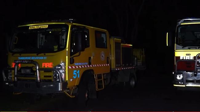 Four climbers spent the night on a cliff at Tamborine Mountain. Image: Nine