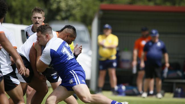 Photos from the Macarthur Wests Tigers v North Coast Bulldogs clash, round two of the Laurie Daley Cup at Kirkham Oval, Camden, 10 February 2024. Picture: Warren Gannon Photography