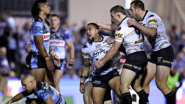 Penrith thrashed the Sharks 42-0 when the sides met earlier this year. Picture: Brendon Thorne/Getty Images