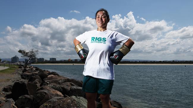 Connie Chan at The Spit preparing  for Australasian Welterweight Championship fight . Picture Glenn Hampson