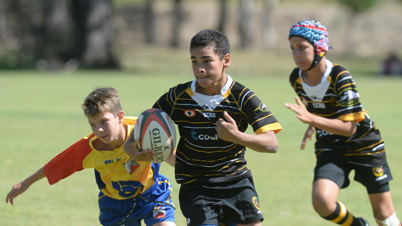 RUGBY UNION Junior U12s: Cap Coast's Elijah Rauluni with the ball