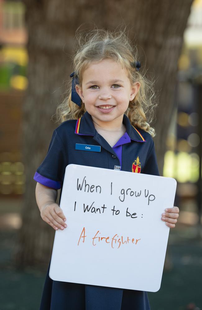 The Glennie School prep student Orla on the first day of school, Wednesday, January 29, 2025. Picture: Kevin Farmer