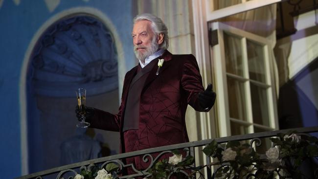 Donald Sutherland as President Snow. in a scene from film The Hunger Games: Catching Fire