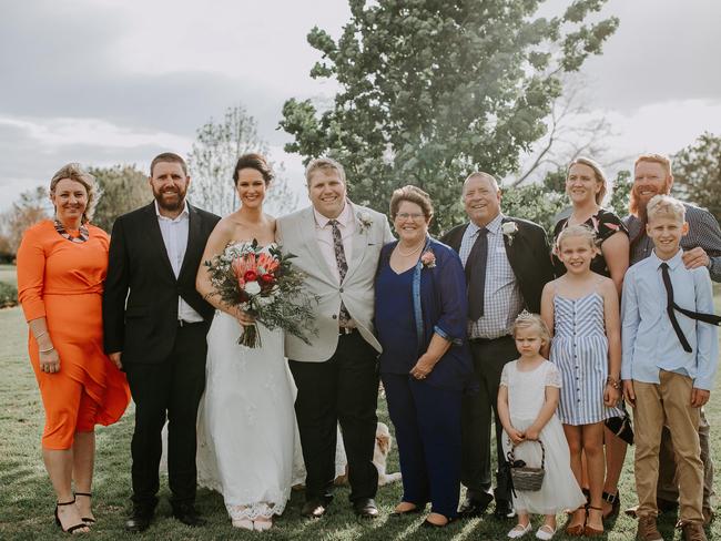 Paul Stephenson and his family. He is remembered by his wife, three children and their families. Photo: Supplied