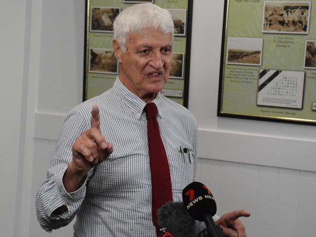 Federal MP Bob Katter criticises the pubs that considering closing during Australia Day celebrations while speaking in Townsville, an army barrack city.