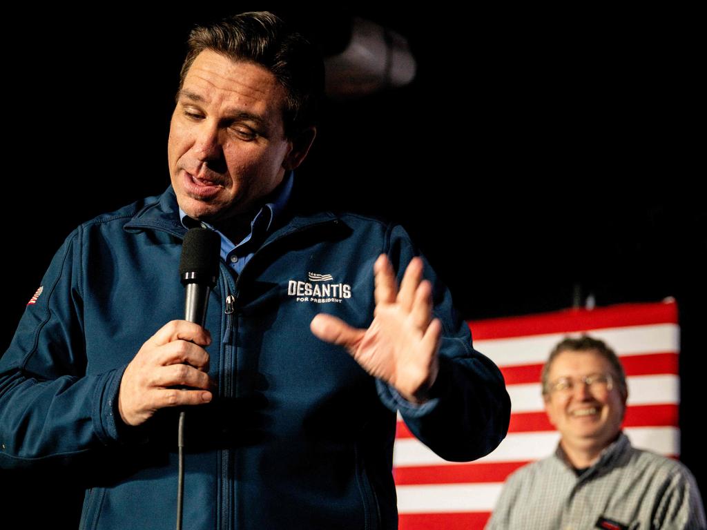 Florida Governor Ron DeSantis failed to deliver on his promise to win Iowa. Picture: Brandon Bell (Getty Images via AFP)