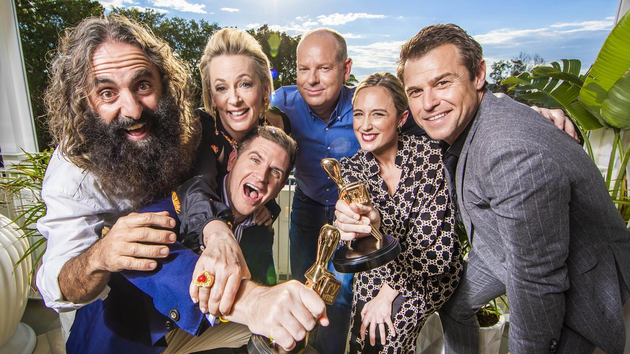 2019 Gold Logie nominees: Costa Georgiadis, Amanda Keller, Sam Mac, Tom Gleeson, Eve Morey and Rodger Corser pictured at The Star Gold Coast. Missing is Waleed Aly. Picture: Nigel Hallett