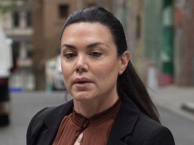 MELBOURNE AUSTRALIA - Newswire Photos OCTOBER 13TH 2023 : Australian performer Vanessa Amorosi arrives at the Supreme Court, to continue giving evidence against her mother for ownership of two properties bought at the height of her success. PICTURE : NCA Newswire / Nicki Connolly