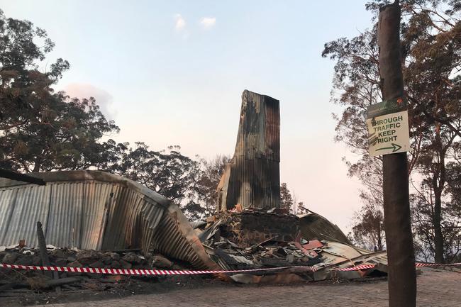 Ruins of Binna Burra Lodge devastated after bushfires in the Gold Coast Hinterland. Photo: Kirstin Payne