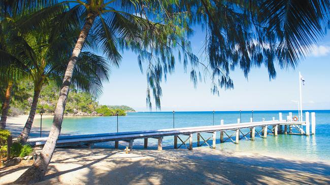 The jetty at Orpheus Island, owned by Computershare founder Chris Morris.