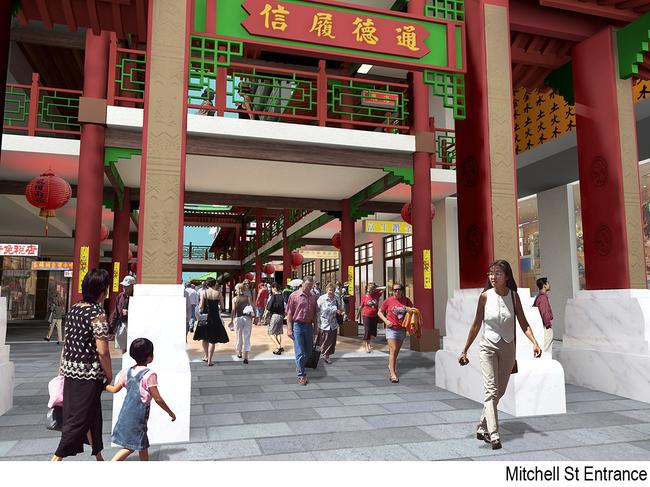 The Mitchell Street entrance to Darwin’s proposed Chinatown