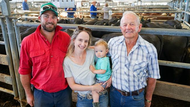 Daniel, Meg and Charlie Keenan, from Wangaratta, and Glenn Chalwell, from Bowmans Forest. Picture: Rachel Simmonds